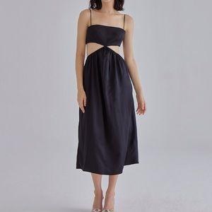 Silkmaison silk cut out satin dress M